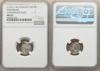 Strassbourg. City 3-Piece Lot of Certified Denars ND (1150-1190) NGC, 1) Denar - MS62, E&L-81. Anonymous Issue 2) Denar - MS60, E&L-114. Anonymous Iss...