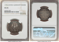 4-Piece Lot of Certified Assorted Minors NGC, 1) Frankfurt. Free City silver Medal 1755-Dated - VF25, JuF-810, Whiting-502 2) Regensburg. Free City Kr...