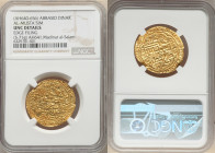 Abbasid. al-Musta'sim (AH 640-656 / AD 1242-1258) gold Dinar AH 641 (AD 1243/1244) UNC Details (Edge Filing) NGC, Madinat al-Salam mint, A-275. 28mm. ...