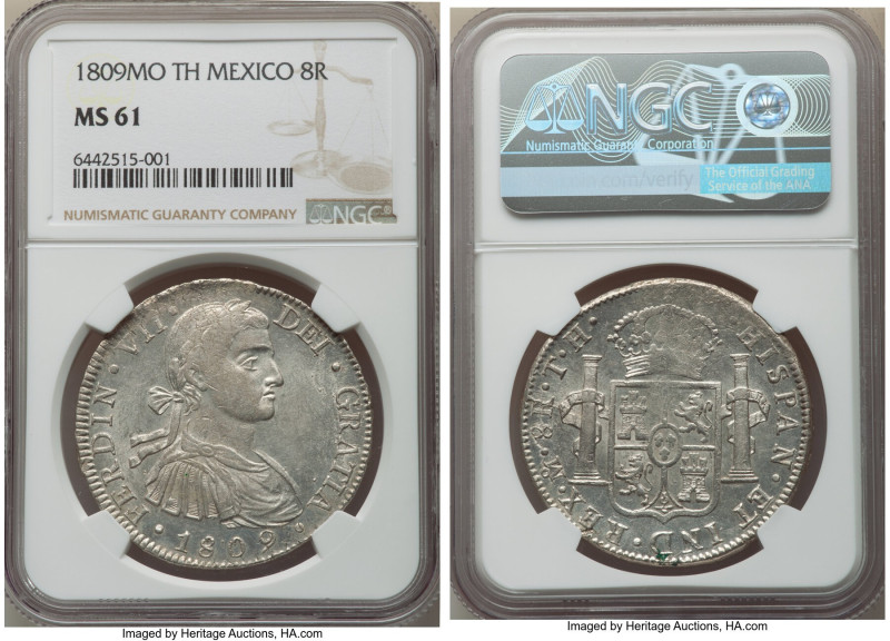 Ferdinand VII 8 Reales 1809 Mo-TH MS61 NGC, Mexico City mint, KM110. Manifesting...