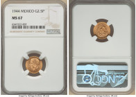 Republic gold 2-1/2 Pesos 1944 MS67 NGC, KM463. 

HID09801242017

© 2022 Heritage Auctions | All Rights Reserved