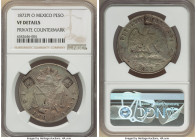 Republic Pair of Certified Assorted Issues NGC, 1) Peso 1872 Pi-O - VF Details (Private Countermark), Potosi mint 2) 25 Centavos 1884 Zs-S - VF Detail...