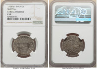 3 Piece Lot of Certified Assorted Issues NGC, 1) Philip V 2 Reales 1723/2-F - F12, Segovia mint, cf. KM297 (unlisted overdate). 6 petal rosettes 2) Pr...