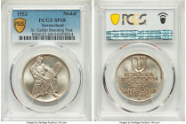 Confederation 3-Piece Lot of Certified silver Medals 1953 PCGS, 1) Specimen "St. Gallen Shooting Festival" Medal - SP68 2) "Aargau 150th Anniversary" ...