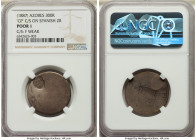 4-Piece Lot of Certified Assorted Issues NGC, 1) Azores: Portuguese Administration Counterstamped 300 Reis ND (1887) - Poor 1, KM25.1. Counterstamp "C...