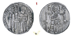 ACQUI ODDONE BELLINGERI, Vescovo (1305-1313) Grosso al tipo Matapan D/ O: AQVEN - S IOHANES; San Giovanni consegna il vessillo al Vescovo R/ Il Redent...