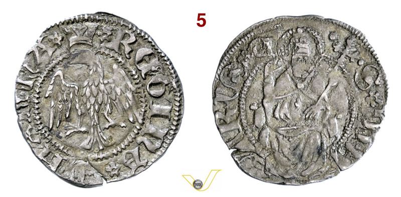 AQUILA (L') GIOVANNA II DI DURAZZO (1414-1435) Cella D/ Aquila coronata ad ali s...