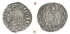 AQUILA (L') GIOVANNA II DI DURAZZO (1414-1435) Cella D/ Aquila coronata ad ali spiegate R/ San Pietro in trono regge una lunga croce MIR 58 Ag g 0,98 ...
