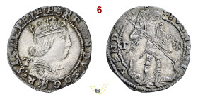 AQUILA (L') FERDINANDO I D'ARAGONA (1458-1494) Coronato D/ Busto coronato e dietro sigla T R/ L'Arcangelo Michele con lancia e scudo in atto di trafig...