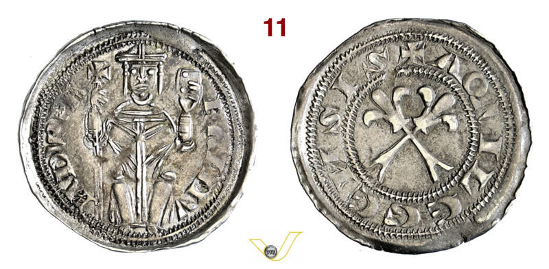 AQUILEIA RAIMONDO DELLA TORRE (1273-1298) Denaro (1281-1287) D/ Il Patriarca sed...