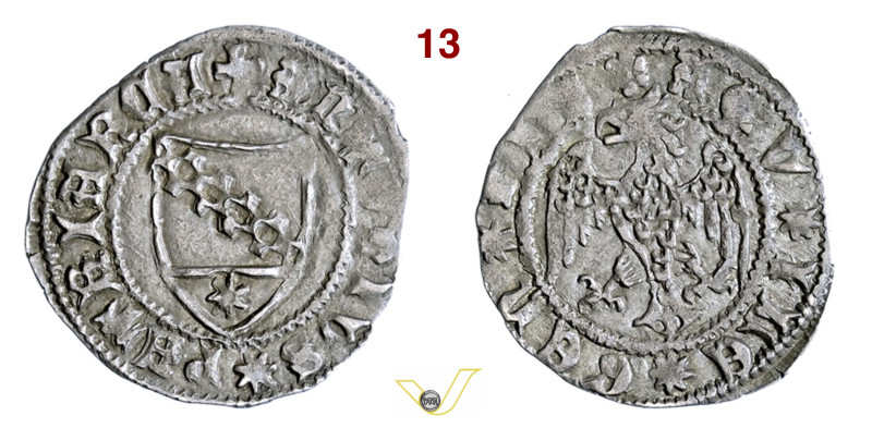 AQUILEIA ANTONIO II PANCIERA (1402-1411) Denaro D/ Stemma R/ Aquila ad ali spieg...