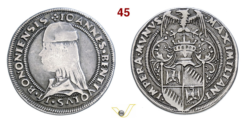 (§) BOLOGNA GIOVANNI II BENTIVOGLIO (1494-1509) Quarto s.d. D/ Busto corazzato c...