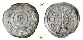 BRESCIA COMUNE, a nome di Federico I (1186-1311) Denaro scodellato (1186-1250) D/ Croce con trifogli nei quarti R/ Busto nimbato di S. Apollonio MIR 1...