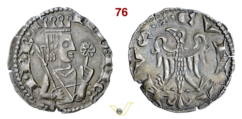 COMO COMUNE, a nome di Federico II (XII-XIV Sec.) Grosso da 4 Denari imperiali (...