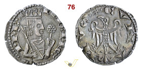 COMO COMUNE, a nome di Federico II (XII-XIV Sec.) Grosso da 4 Denari imperiali (1254-1255) Busto coronato con scettro e fiore R/ Aquila ad ali spiegat...