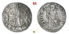 COMO AZZONE VISCONTI (1335-1339) Grosso da 24 Imperiali D/ Croce fogliata con trifogli nei quarti R/ S. Abbondio seduto con pastorale MIR 283 (Repubbl...
