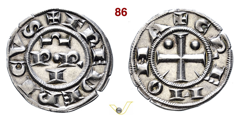 CREMONA COMUNE (1155-1330) Grosso da 6 Denari imperiali D/ lettere P R I su due ...