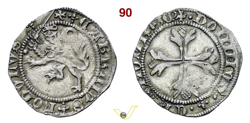 CREMONA CABRINO FONDULO (1413-1420) Mezzo Grosso D/ Leone rampante con spada R/ ...
