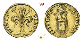 FIRENZE REPUBBLICA (XIII Secolo - 1532) Fiorino d'oro (circa 1252) I serie, nimbo liscio D/ Grande giglio R/ San Giovanni con lunga croce MIR 2 Bern. ...