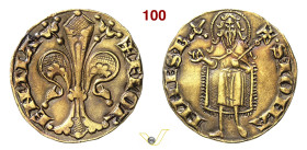 FIRENZE REPUBBLICA (XIII Secolo - 1532) Fiorino d'oro (1267-1303) simbolo non identificato D/ Grande giglio R/ San Giovanni con lunga croce MIR 4 Au g...