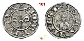 FIRENZE REPUBBLICA (XIII Secolo - 1532) Fiorino nuovo da 12 Denari (ante 1260) I serie D/ Grande giglio R/ Mezza figura di S. Giovanni con croce MIR 3...