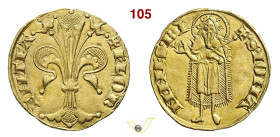 FIRENZE REPUBBLICA (XIII Secolo - 1532) Fiorino d'oro (1267-1303) IV serie, simbolo coppa (signore di zecca sconosciuto) D/ Grande giglio R/ San Giova...