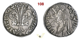FIRENZE REPUBBLICA (XIII Secolo - 1532) Grosso da 6 Soldi e 8 Denari (1483, I semestre) stemma Compagni e K (Cante di Giovanni di Cante Compagni) D/ G...