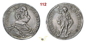 FIRENZE COSIMO II DE' MEDICI (1609-1621) Piastra 1615 D/ Busto corazzato a d. R/ San Giovanni predicante, nimbato e con lunga croce MIR 260/3 Ag g 31,...