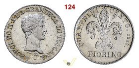 FIRENZE LEOPOLDO II DI LORENA (1824-1859) Fiorino 1830 MIR 452/3 (R3) Pagani 129 Pucci 4 Ag g 6,85 mm 24 SPL/FDC