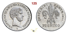 FIRENZE LEOPOLDO II DI LORENA (1824-1859) Fiorino 1844 MIR 453/2 Pagani 135 Pucci 11/2 Ag g 6,86 mm 24 • Di grande freschezza; lievissimi hairlines ma...
