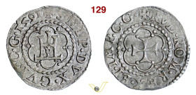 GAZOLDO ANONIME DEGLI IPPOLITI (1591-1596) Soldino al tipo di Genova 1591 D/ Castello entro archi R/ Croce entro archi MIR 315 CNI 4/5 Mi g 1,16 mm 18...