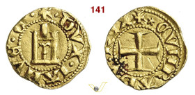 GENOVA SIMON BOCCANEGRA, Doge I (1339-1344) Quartarola sigla C D/ Castello R/ Croce patente MIR 30 CNI 67/92 Au g 0,85 mm 11 BB+