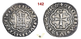 GENOVA SIMON BOCCANEGRA, Doge I (1339-1344) Grosso D/ Castello entro cornice d'archi e, sotto, C R/ Croce entro cornice d'archi MIR 33 CNI 165/183 Ag ...