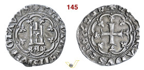 GENOVA NICOLA GUARCO, Doge VIII (1378-1383) Grosso, sigla A D/ Castello entro archi R/ Croce patente entro archi MIR 46 CNI 15/25 Ag g 2,78 mm 21 • Be...