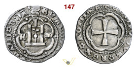 GENOVA FILIPPO MARIA VISCONTI (1421-1435) Grosso di II tipo D/ Castello entro archi, accantonato da iniziali F M e sormontato da biscione milanese R/ ...