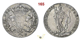 GENOVA DOGI BIENNALI, III fase (1637-1797) 2 Lire 1792 D/ Stemma coronato, accantonato da grifi R/ San Giovanni MIR 316/1 Ag g 8,18 mm 31 BB