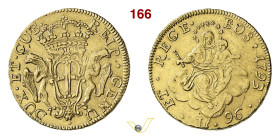 GENOVA DOGI BIENNALI, III fase (1637-1797) 96 Lire 1793 "stemma vecchio" D/ Stemma coronato e affiancato da due grifi R/ La Madonna col Bambino sulle ...