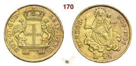 GENOVA DOGI BIENNALI, III fase (1637-1797) 48 Lire 1795 D/ Stemma della città accantonato da due grifi che sorreggono la corona R/ La Madonna col Bamb...