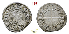 MERANO MAINARDO II (1258-1295) Grosso aquilino D/ Aquila ad ali spiegate R/ Croce intersecante la legenda Ag mm 21 • Lotto di 2 esemplari, uno con fra...