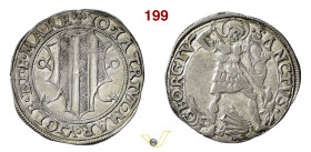 MESOCCO GIAN GIACOMO TRIVULZIO (1487-1518) Grosso da 6 Soldi s.d. D/ Stemma R/ San Giorgio con lancia e scudo in atto di trafiggere il drago MIR 982 A...