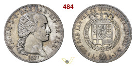 VITTORIO EMANUELE I 1802-1821) 5 Lire 1817 Torino MIR 1030b Pagani 11 Ag g 24,96 mm 37 • Colpetti al bordo BB