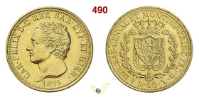 CARLO FELICE (1821-1831) 80 Lire 1825 Torino MIR 1032e Pagani 26 Au g 25,77 mm 33 BB÷SPL
