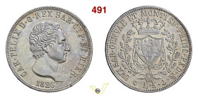 CARLO FELICE (1821-1831) 5 Lire 1826 Genova MIR 1035h Pagani 70 Ag g 24,99 mm 37 • Patinata q.SPL
