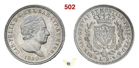 CARLO FELICE (1821-1831) 2 Lire 1830 "P" Torino MIR 1036l Pagani 92a Ag g 9,97 mm 27 SPL