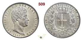 CARLO ALBERTO (1831-1849) 5 Lire 1842 Genova MIR 1047z Pagani 251 Ag g 24,98 mm 37 SPL