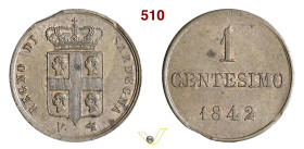 CARLO ALBERTO (1831-1849) 1 Centesimo 1842 Torino MIR 1054a Pagani 336 Cu g 1,00 mm 15 • Tracce di rosso; esemplare con marginale tranciatura del tond...