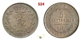 VITTORIO EMANUELE II, Re Eletto (1859-1861) 5 Centesimi 1826 (1859-1860) MIR 1073a Pagani 448 Cu g 10,20 mm 28 SPL