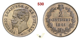 VITTORIO EMANUELE II (1861-1878) 2 Centesimi 1861 Mi e Na, 1867 Mi e To Cu mm 20 • Tot. 4 pz. da SPL a FDC