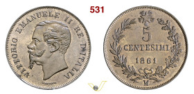 VITTORIO EMANUELE II (1861-1878) 5 Centesimi 1861 Mi, 1862 Na, 1867 Mi e Na Cu mm 25 • Tot. 4 pz. da SPL a FDC