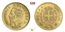 VITTORIO EMANUELE II (1861-1878) 5 Lire 1863 Torino MIR 1080a Pagani 479 Au g 1,59 mm 17 SPL